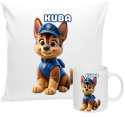ZESTAW KUBEK I PODUSZKA PSI PATROL CHASE PREZENT + IMIĘ