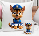 ZESTAW KUBEK I PODUSZKA PSI PATROL CHASE PREZENT + IMIĘ