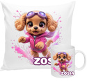 ZESTAW KUBEK I PODUSZKA PSI PATROL SKYE PREZENT + IMIĘ wz2 ZOSIA