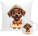 ZESTAW KUBEK I PODUSZKA PSI PATROL ZUMA PREZENT + IMIĘ