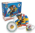 Zestaw obiadowy ceramiczny PSI PATROL talerzyk miska kubek