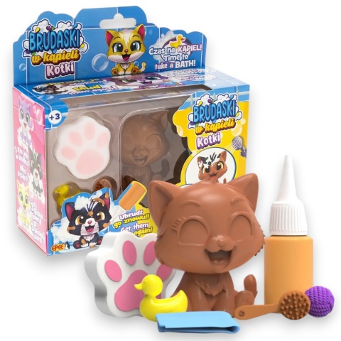BRUDASKI W KĄPIELI KOTKI Kotek TYTUS + BŁOTKO + AKCESORIA