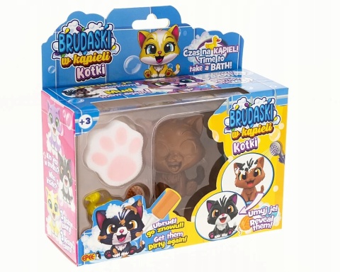 BRUDASKI W KĄPIELI KOTKI Kotek TYTUS + BŁOTKO + AKCESORIA