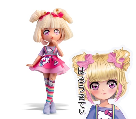 HELLO KITTY MANGA Lalka CANDY UNICORN HKTF0400