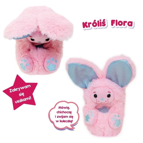 KULISIE Interaktywny Zwierzak KRÓLIŚ FLORA Różowy