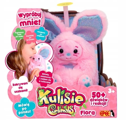 KULISIE Interaktywny Zwierzak KRÓLIŚ FLORA Różowy