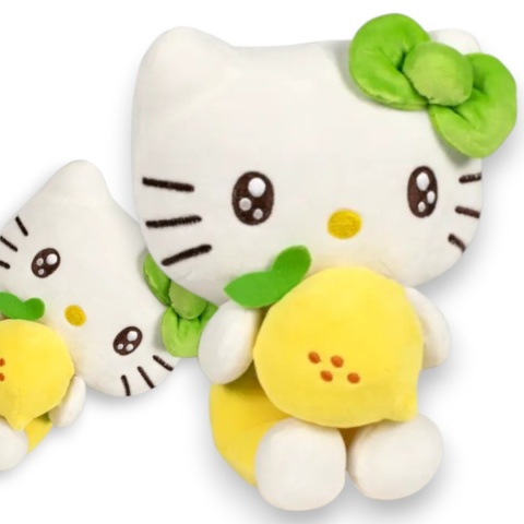 HELLO KITTY Maskotka Pluszak Macedonia 20cm Cytryna