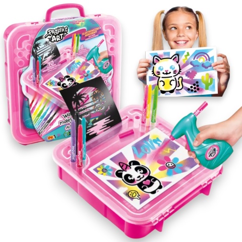 PROJEKT ART Walizeczka małej artystki Zestaw Kreatywny Elektroniczny Aerograf EPEE