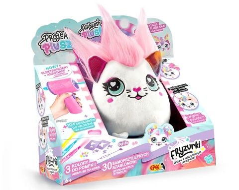 PROJEKT PLUSZ Zestaw Fryzurki KOTEK KLEJNOTKA z elektronicznym Aerografem