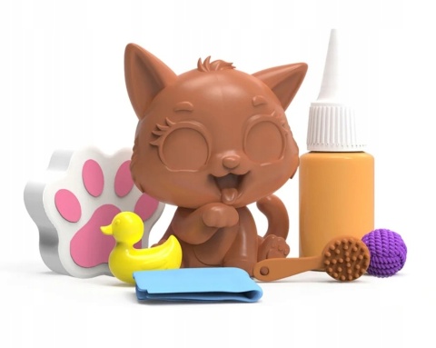 BRUDASKI W KĄPIELI KOTKI Kotek LILI + BŁOTKO + AKCESORIA