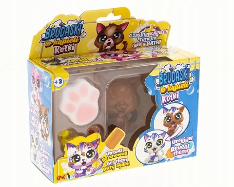 BRUDASKI W KĄPIELI KOTKI Kotek TOFIK + BŁOTKO + AKCESORIA