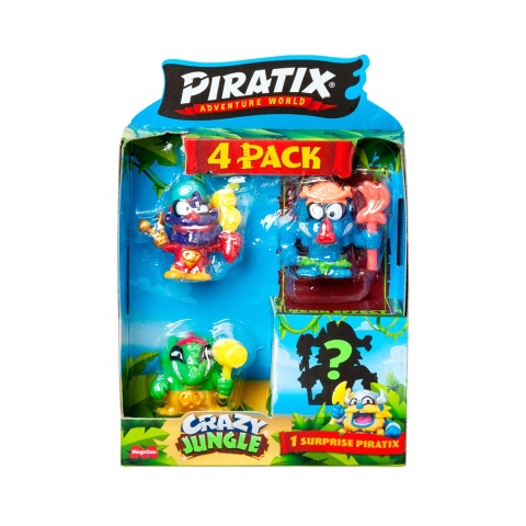 PIRATIX CRAZY JUNGLE Figurka 4pak Figurki Zestaw 4 figurek NEON