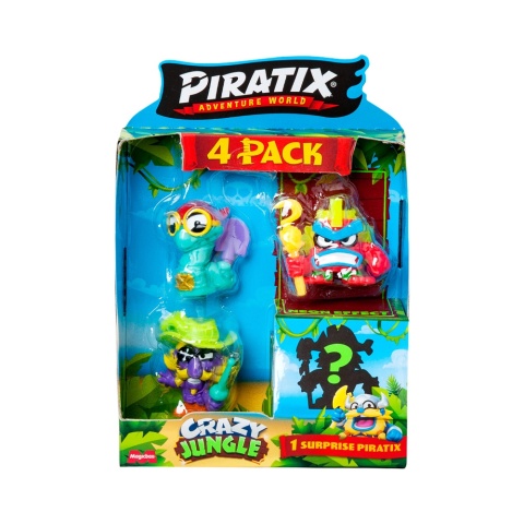 PIRATIX CRAZY JUNGLE Figurka 4pak Figurki Zestaw 4 figurek NEON