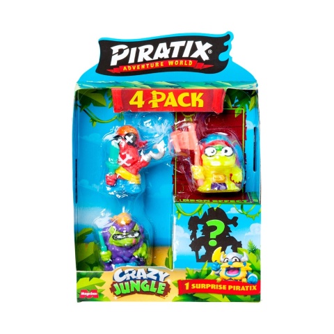 PIRATIX CRAZY JUNGLE Figurka 4pak Figurki Zestaw 4 figurek NEON