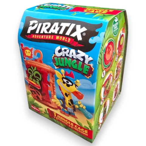 PIRATIX CRAZY JUNGLE Figurka Jungle Cage Klatka Niespodzianka 1szt.