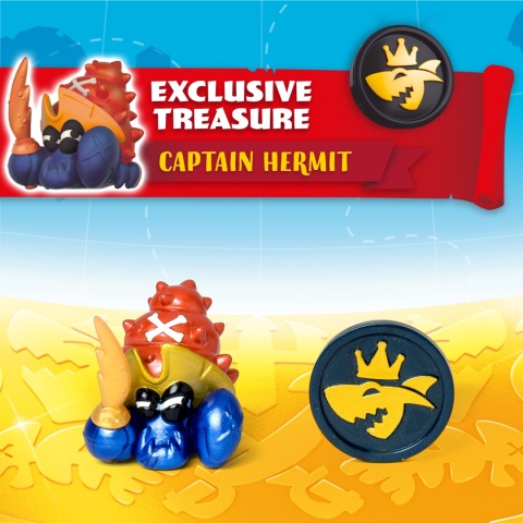 PIRATIX Zestaw KING SHARK Figurka REKIN ZŁOTE ZĘBY Figurka Okręt Piracki