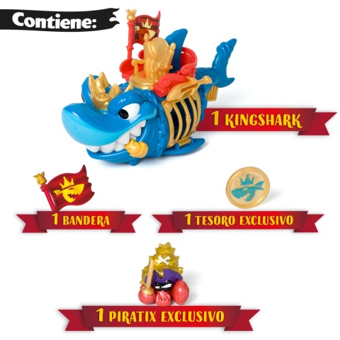 PIRATIX Zestaw KING SHARK Okręt Piracki Rekin Figurka MAGIC BOX PPXSP112IN10