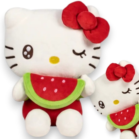HELLO KITTY Maskotka Duża HELLO KITTY ARBUZ Pluszak Przytulanka Macedonia 32cm