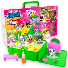 BRUDASKI W KĄPIELI Zestaw JACUZZI 2 Kotki + błotko + akcesoria