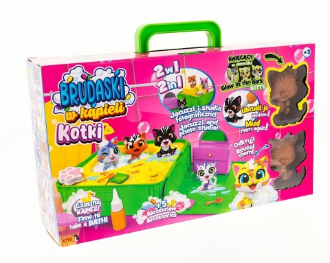 BRUDASKI W KĄPIELI Zestaw JACUZZI 2 Kotki + błotko + akcesoria