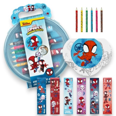 Zestaw Kreatywny SPIDEY Walizka TO GO Kolorowanka