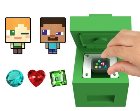 Zestaw Kreatywny NAKLEJKOMAT 3D MINECRAFT do tworzenia naklejek