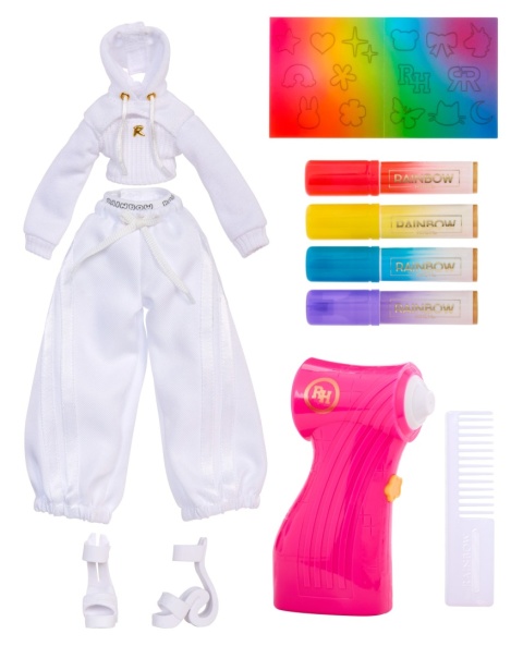 RAINBOW HIGH AIRBRUSH CREATE Lalka GREEN z zielonymi oczami Aerograf MGA