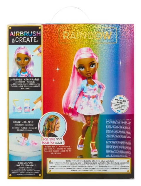 RAINBOW HIGH AIRBRUSH CREATE Lalka GREY z szarymi oczami Aerograf MGA