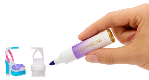 RAINBOW HIGH AIRBRUSH CREATE Lalka GREY z szarymi oczami Aerograf MGA