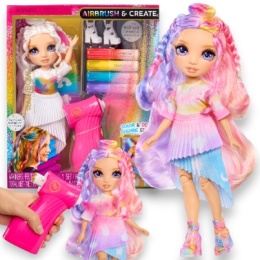 RAINBOW HIGH AIRBRUSH CREATE Lalka PURPLE z fioletowymi oczami Aerograf MGA 543350EUC