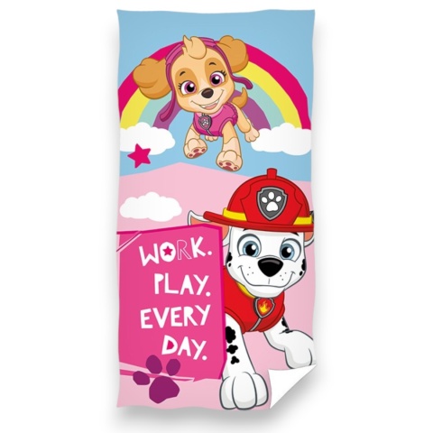 Ręcznik kąpielowy plażowy PSI PATROL SKYE MARSHALL 70x140 Bawełna