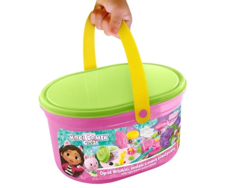 KOCI DOMEK GABI Wiaderko OGRÓD WRÓŻKICI Zestaw z masą plastyczną