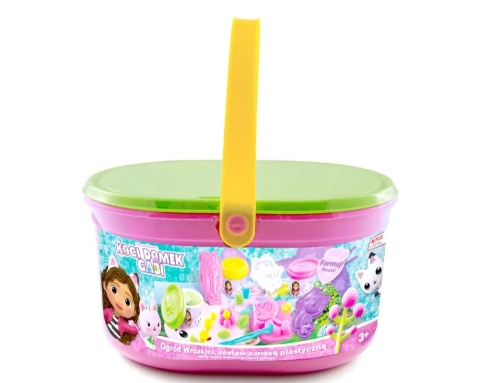 KOCI DOMEK GABI Wiaderko OGRÓD WRÓŻKICI Zestaw z masą plastyczną