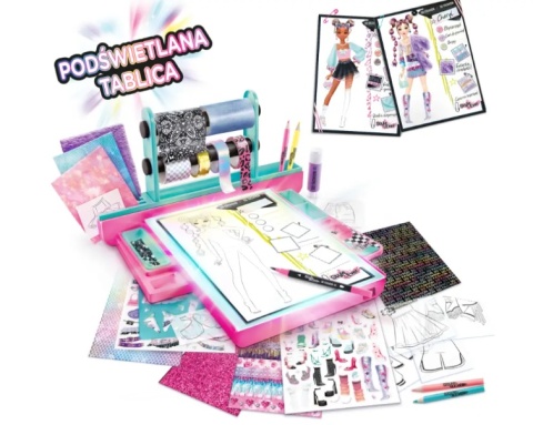 STYLE4EVER Zestaw PROJEKT MODA PRACOWNIA Podświetlana Tablica