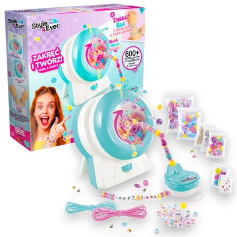STYLE4EVER Zestaw PROJEKT GLAM Zakręcony Kreator Bransoletek Maszynka