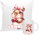 ZESTAW KUBEK I PODUSZKA CAPIBARA KAPIBARA PREZENT + IMIĘ wz7 Lenka 100090