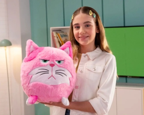 ZŁODOMORY Maskotka BURCZYLIA Różowy Kotek Plusz 31cm