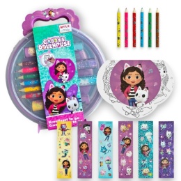 Zestaw Kreatywny KOCI DOMEK GABY Walizka TO GO Kolorowanka