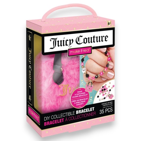 Zestaw do tworzenia bransoletek Juicy Couture Luxury Bag Różowe futerko MAKE IT REAL