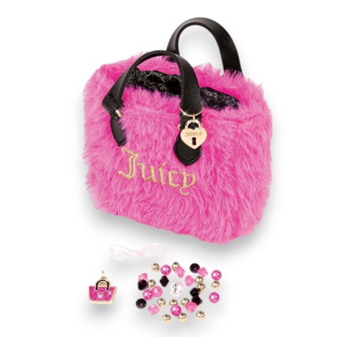 Zestaw do tworzenia bransoletek Juicy Couture Luxury Bag Różowe futerko MAKE IT REAL