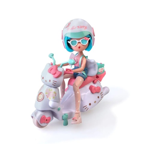 HELLO KITTY Lalka PRETTY PINK SCOOTER SKUTER Zestaw MANGA