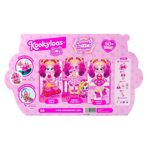KOOKYLOOS Figurka Zestaw DELUX CUPCAKE DREAMS Laleczka + Zwierzątko MAGIC BOX