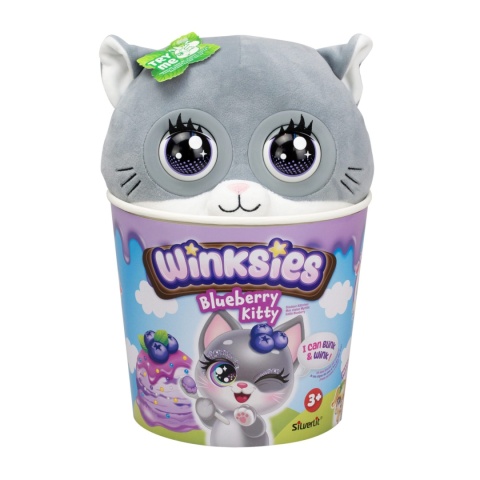 WINKSIES Maskotka JAGODOWY KOTEK Pluszowa Przytulanka Dźwięk