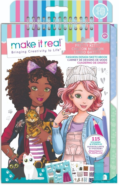 MAKE IT REAL Szkicownik PRETTY KITTY ŁADNY KOTEK