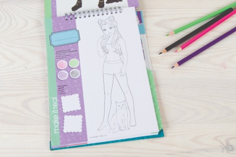 MAKE IT REAL Szkicownik PRETTY KITTY ŁADNY KOTEK