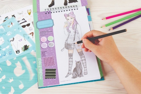 MAKE IT REAL Szkicownik PRETTY KITTY ŁADNY KOTEK