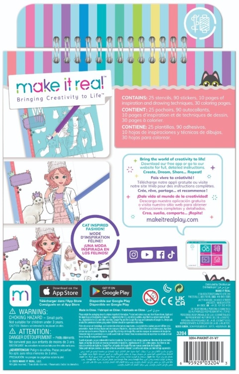 MAKE IT REAL Szkicownik PRETTY KITTY ŁADNY KOTEK