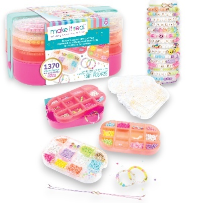MAKE IT REAL Zestaw kreatywny do tworzenia bransoletek Beads 2-Go