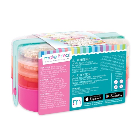MAKE IT REAL Zestaw kreatywny do tworzenia bransoletek Beads 2-Go