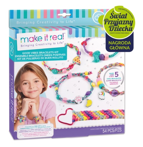 MAKE IT REAL Zestaw kreatywny do tworzenia bransoletek Good Vibes
